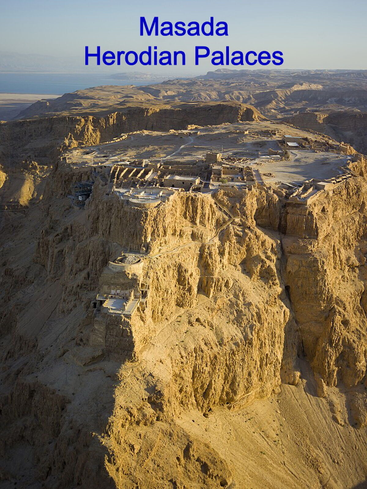 Masada fortress aerial view