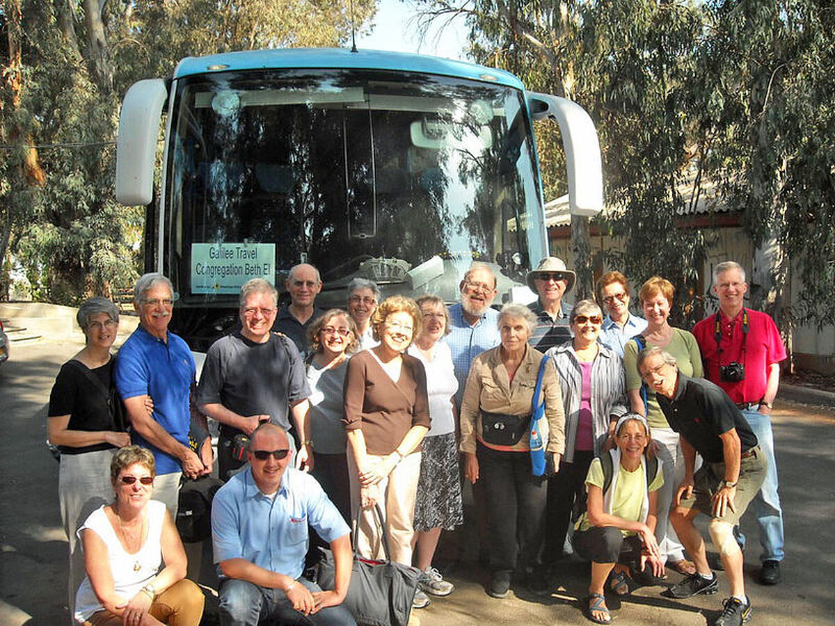 Congregation Beth El group with Galilee Travel bus