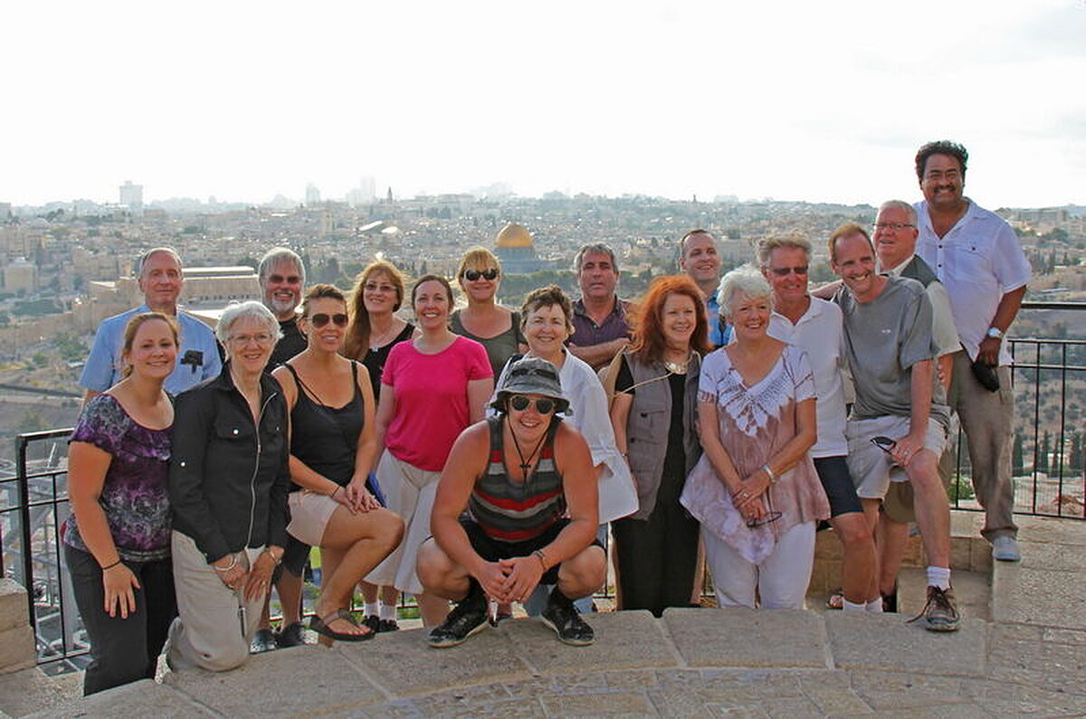 Hellman Group overlooking Jerusalem panorama
